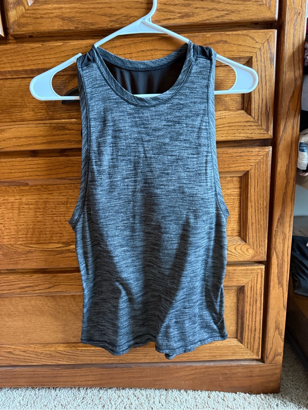 lululemon athletica Heathered Charcoal Racerback Tank